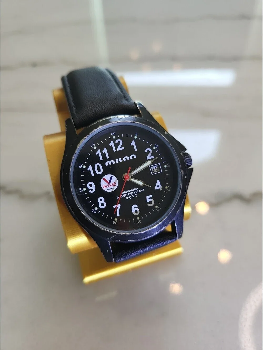 Milan Men's Quartz Watch WorksNew Battery Automobilia 41 mm Valvoline Oil 8